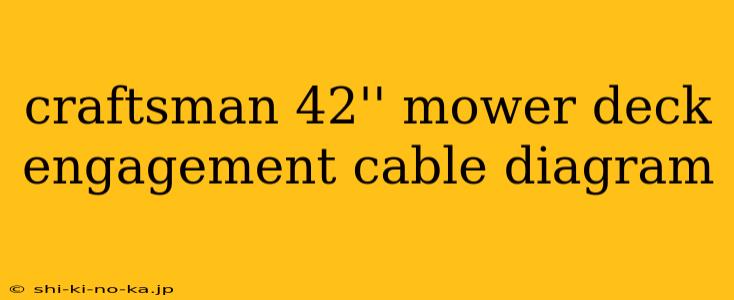 craftsman 42'' mower deck engagement cable diagram