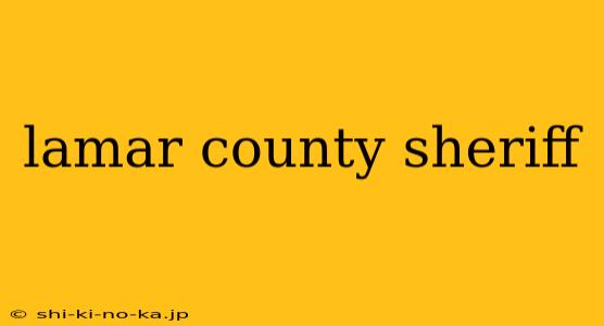 lamar county sheriff